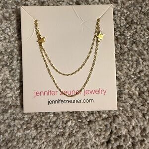 Jennifer Zeuner Gold Star Double Chain Necklace